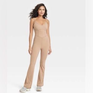 Women’s Flare Long Bodysuit - JoyLab Light Brown M